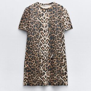 Leopard Print Short Sleeve Dress